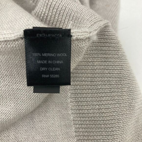 Express Men's Merino Wool Sweater Size S NWT V-Neck Oatmeal Extra Fine Wool - Picture 16 of 16